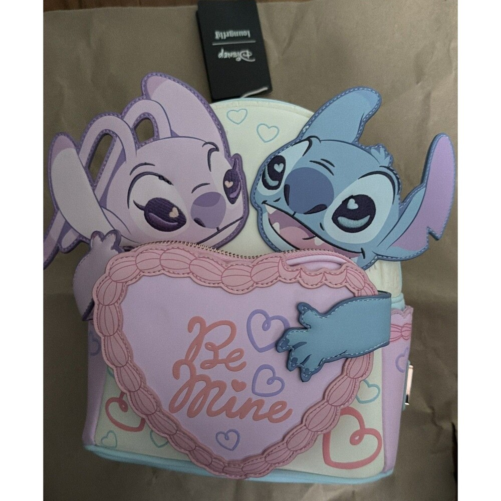 NWT Loungefly Stitch & Angel Be Mine Mini Backpack